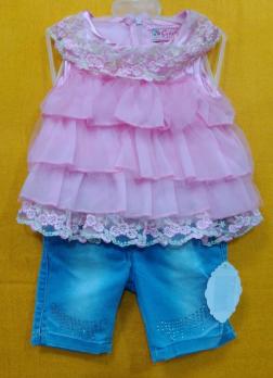 -Костюм 48632д  р.80 разноцв. дев. (2пр-лето) Турция   4   (92)   1700