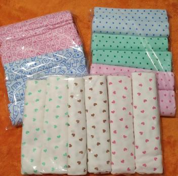 Пеленка 1380ун  разноцв. Кулирка  (рулон ) 100х100см  унис.   25