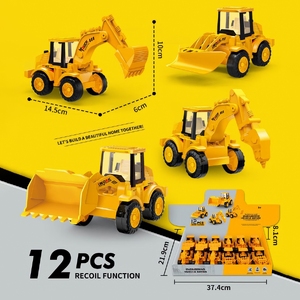 Игрушка YM-F19 Экскаватор 15см,инерц. 1шт Микс   Китай   4