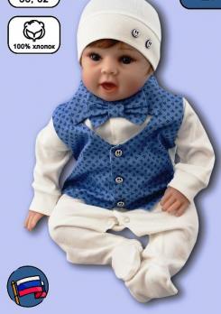 Комбинезон 1024м  р.56 Джинс мал. интер. 2 пр. Россия   3