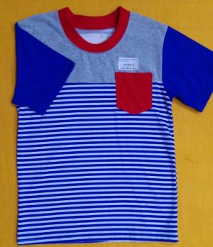 Футболка 45/266м  р.122 синий  мал. кулирка Россия   2   290