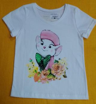 Футболка 47/4486д  р.110 бел. дев.кулирка  Россия    2   280