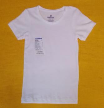 Футболка 2018ун р.92 белая трикот.  Турция   9   400