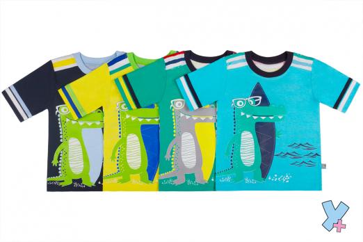 Футболка  464м  р.80 разноцв мал. кулирка, Россия 1  400