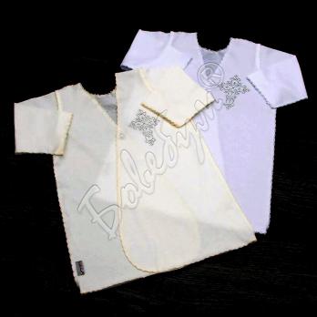 -Рубаха 436/11ун  р.56  крем. Крест. унис. кулирка  Россия   1   500