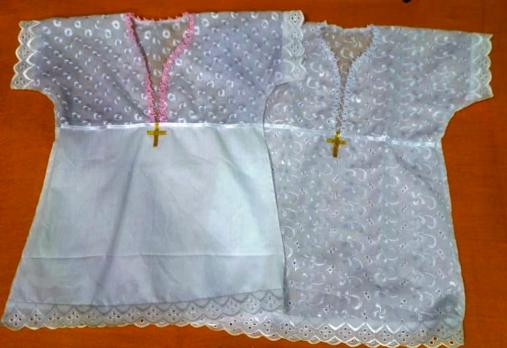 -Рубаха 2/2ун  р.80  Крест. бел/мол. унис. Россия   3   460